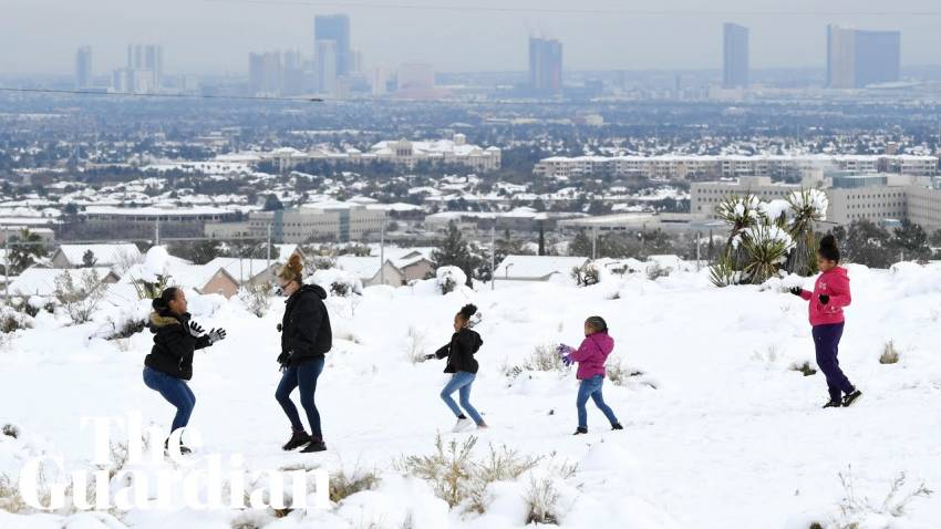 Лас – Вегас во власти снежной стихии